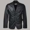 Elevate Your Wardrobe with the Capone Two Button Leather Blazer Black Best For Men