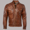 The Edinburgh Leather Jacket Tan: Best Timeless Symbol of Elegance and Craftsmanship For Men