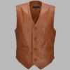 Exude Timeless Elegance: The Tudor Leather Waistcoat Tan Best For Men