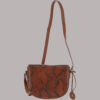Saddle Leather Snake Print Crossbody Bag Tan TLM-WLBB-003 Best For Women