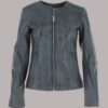 Effortless Elegance: Best Aliona Leather Jacket in Grey Best For Women
