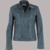 Lola Leather Biker Jacket Grey Best For Women