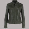 The Biker Lola Leather Jacket: Best Fusion of Style and Rebellion Green For Women