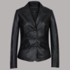 Jess Leather Blazer Black Best For Women