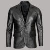Elevate Your Style with Best Two-Button Leather Blazer Jacket For Men TLM-MLJ-045