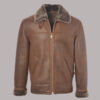 The Caitlin Sheepskin Pilot Jacket: Best Fusion of Timeless Style and Aviator Heritage Light Tan TLMWJ-001
