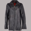 Isleen Leather Coat: Black For Women: Best Fusion of Contemporary Chic and Timeless Elegance TLMWJ-010