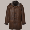 Magnus Sheepskin Duffle Tobacco Coat For Mens: Best Fusion of Heritage and Modern Luxury TLMMJ-013