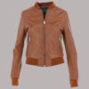 Moto Ladies Leather Bomber Jacket: A Perfect Blend of Style and Functionality